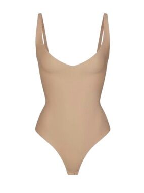 SKIMS Plunge Thong Bodysuit Clay nwt